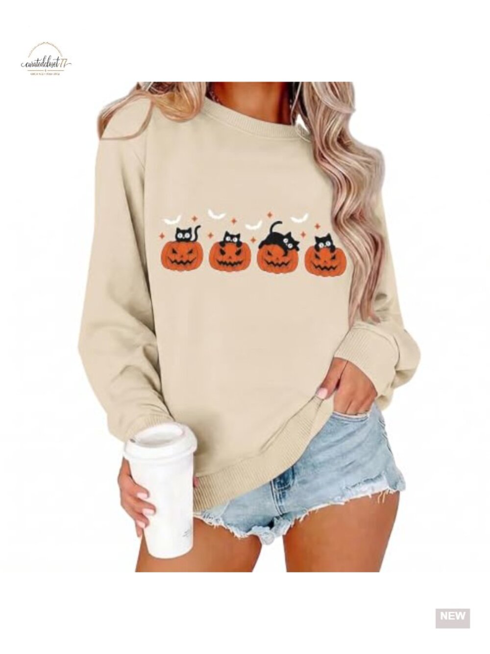 Spooky Season Sweatshirt Women Oversized Crew Neck Pullover Halloween